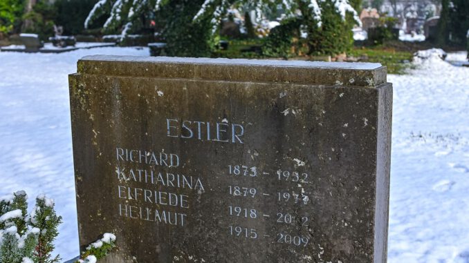 Grabstätte von Richard Estler in Kesselstadt als Ehrengrab anerkannt