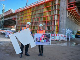 Neue Hauptbahnhofbrücke in Hanau soll noch in diesem Jahr für den Verkehr freigegeben werden