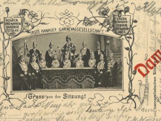 Postkarte von 1904 dokumentiert Hanauer Damensitzung